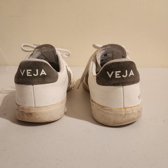 VEJA Campo Women's Sz US 10/ EU 41 White Khaki Leather Low Top Sneakers - Picture 6 of 10